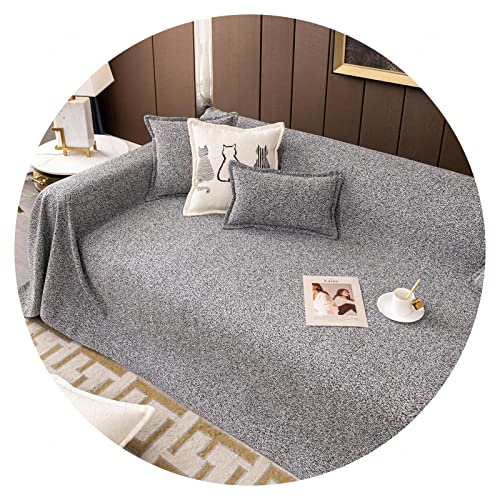 Sofaüberwurf aus Baumwolle, moderner einfacher vielseitiger gewebter einfarbiger sofabezug, vollflächige sesseldecke für alle Jahreszeiten,D-180 * 230cm von SHUSI