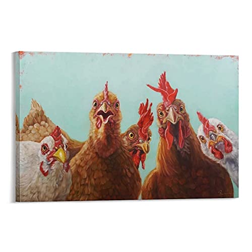 SHUUG Kunstdruck auf Leinwand, Motiv: Huhn für Abendessen, modernes Familienschlafzimmer, 30 x 45 cm von SHUUG