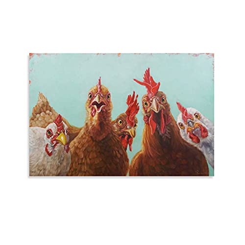SHUUG Kunstdruck auf Leinwand, Motiv: Huhn zum Abendessen, modernes Design, 50 x 75 cm von SHUUG