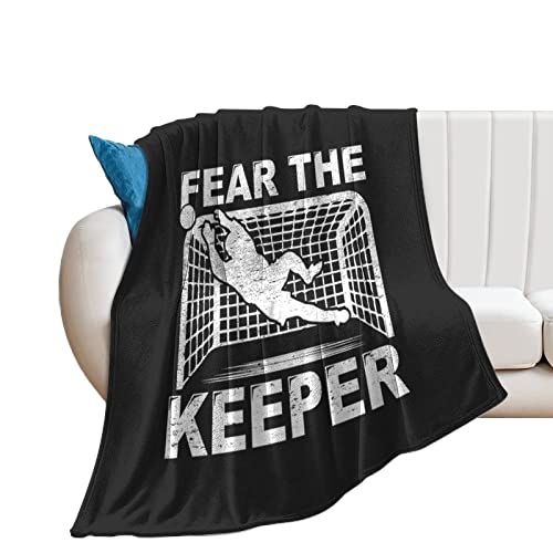 Goalkeeper Goalie Soccer Gift Fear The Keeper J M Transparent Plush Warm Anti-Pilling Flannel Blankets Fit for Adults, Throw Blankets Warm Knee Blanket Bed Sheet 50"x60" von SHUYU