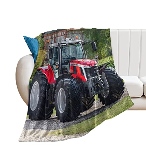 Massey Ferguson Fleece Blanket Super Soft Fuzzy Warm Cozy Flannel Fleece Bed Blanket Lightweight Decorative Living Room 60"x80" von SHUYU