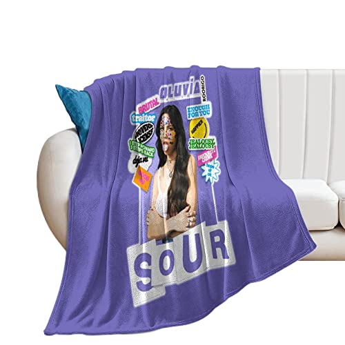 Olivia Rodrigo - Sour Plush Warm Anti-Pilling Flannel Blankets Fit for Adults, Throw Blankets Warm Knee Blanket Bed Sheet 60"x80" von SHUYU