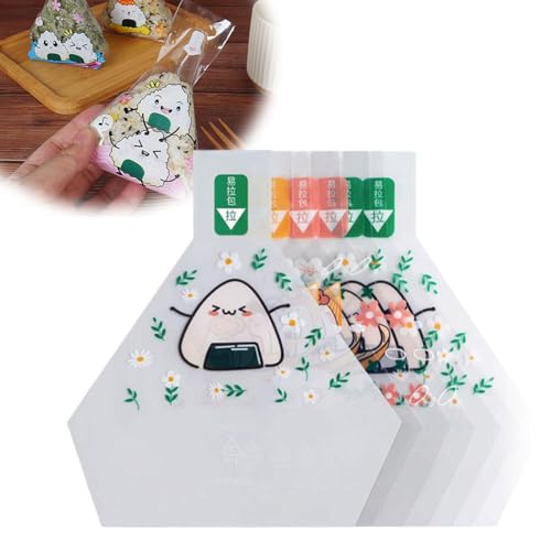 SHUZHENG 100 Stück dreieckige Sushi-Verpackungen aus Kunststoff, dreieckige Sushi-Form, Sushi-Tüten, Kunststoff-Reisbällchen, leicht abreißbar, Sandwich-Tasche, Reiskugel-Verpackungsbeutel SHUZHENG 100 Stück dreieckige Sushi-Verpackungen aus Kunststoff, dreieckige Sushi-Form, Sushi-Tüten, Kunststoff-Reisbällchen, leicht abreißbar, Sandwich-Tasche, Reiskugel-Verpackungsbeutel von SHUZHENG