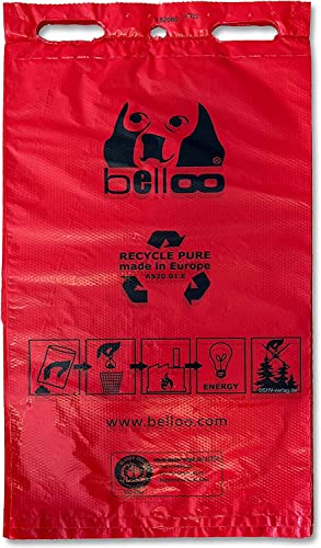 30 Hundekotbeutel BELLOO® recycle pure Rot, aus Recyclingmaterial Mindestens 80% LDPCR, auch Gassibeutel Hundebeutel oder Kotbeutel genannt, Made in Germany, extra stark 25µ von SHV-Verlag