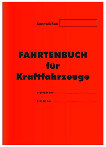 Fahrtenbuch für Kraftfahrzeuge und PKW, DIN A5, mit Ringösen zum Archivieren von SHV-Verlag