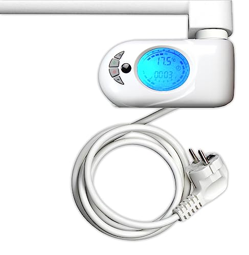 Heizstab mit digitalem Thermostat für Badheizkörper mit Wochenprogramm elektrisch Elektro 1200 Watt von SHV