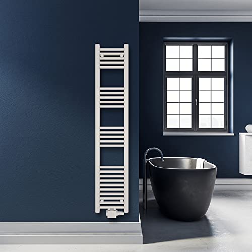 SHV Badheizkörper mit Mittelanschluss in weiß - 300 x 1500 mm | Heizkörper für Badezimmer, Handtuchhalter für Wand im Bad, Handtuchheizkörper, Handtuchtrockner von SHV