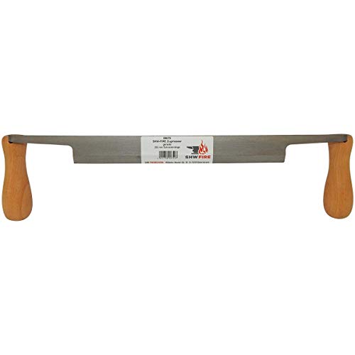 SHW-FIRE Rindenschäler gerade mit Holzgriffen - 25cm Heftlänge - Effiziente Entrindung von SHW-FIRE