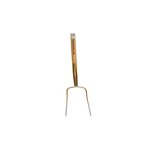 SHW-FIRE 2 Zinken Dunggabel mit Schienenzwinge und Eschenstiel - Ideal für den Einsatz im Stall oder Garten von SHW-FIRE