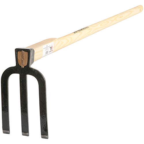 3-Zinken Gartenhacke, Karst-Design, 135cm Stiel, hochwertig Geschmiedet für optimale Unterstützung von SHW-FIRE von SHW-FIRE