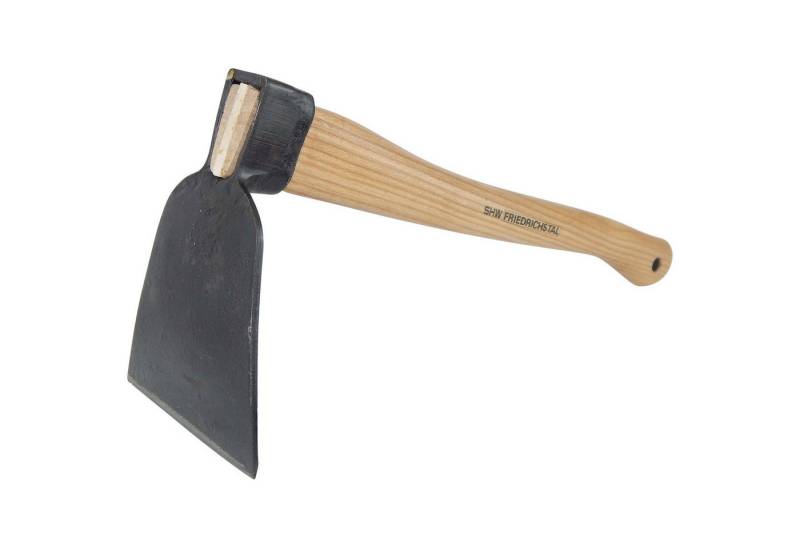 SHW Gartenhacke SHW Harzer Kronenhacke mit Eschen-Kuhfuß-Stiel 45 cm, Selbstschärfende Funktionskante von SHW