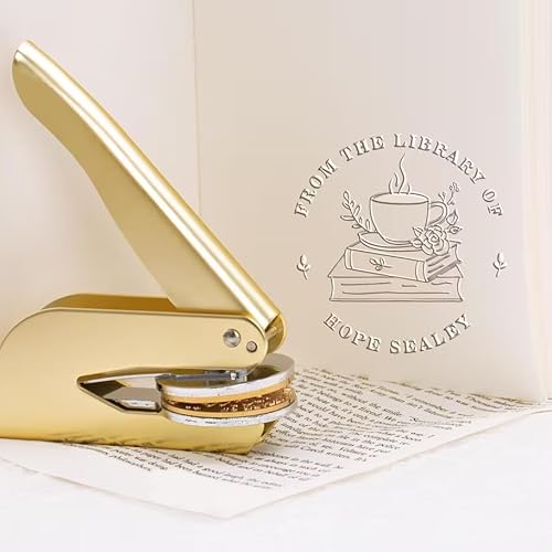 Benutzerdefinierte Buchprägung – Metall geprägter Stempel, benutzerdefinierte Bibliotheksstempel für Buchliebhaber, mit Ihrem Namen oder Design von SHWorkshop