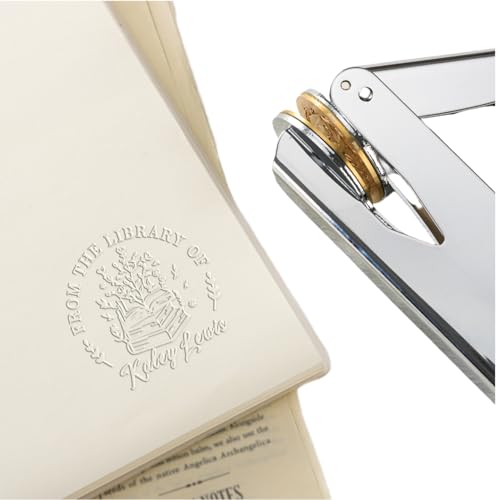 Personalisierter Buchpräger – individueller Buchstempel für Buchliebhaber, Bibliotheken und Geschenke, Ex-Libliothek, personalisierter Präger mit individuellem Design von SHWorkshop