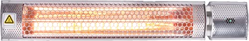 SHX Terrassenheizer 2000W SHXTH2000GF – Halogen-Heizelement, 2000 Watt, LED-Betriebsanzeige, Fernbedienung, silber von SHX