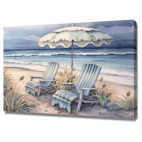 SHYAMIC Poster Strand und Meer Natur, Beige Beach Entspannende Aussicht Wandposter Kunstdruck Wandbild Wandbilder Wand Bild auf Poster Wohnzimmer Schlafzimmer Küche - 60x90cm Gerahmt von SHYAMIC