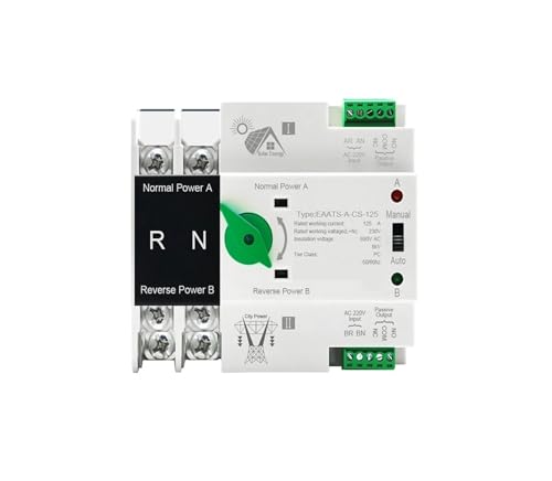 DIN-Schiene ATS Dual Power Automatische Transfer-Wahlschalter Unterbrechungsfreie Stromversorgung Stromübertragungsschalter(2P,AC230V) von SHYEGUMUZA