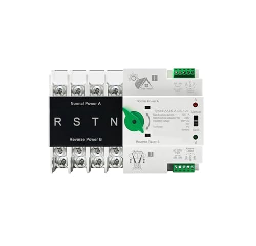 DIN-Schiene ATS Dual Power Automatische Transfer-Wahlschalter Unterbrechungsfreie Stromversorgung Stromübertragungsschalter(4P,AC110V) von SHYEGUMUZA