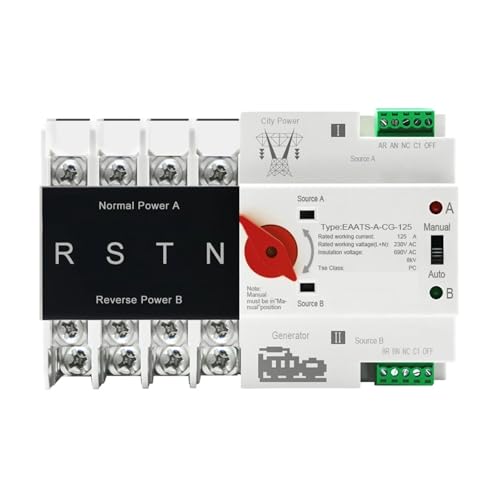 Din Rail ATS Dual Power Automatic Transfer Switch 4P Elektrische Wahlschalter Unterbrechungsfreie Stromversorgung Stromübertragungsschalter Din Rail ATS Dual Power Automatic Transfer Switch 4P Elektrische Wahlschalter Unterbrechungsfreie Stromversorgung Stromübertragungsschalter von SHYEGUMUZA