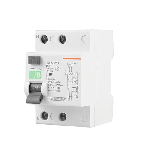 FI-Schutzschalter Typ B Fehlerstromschutzschalter 2P 4P 40a 63a 100a 30ma 300mA EKL6-100B DIN-Schiene 220V(2P 63A 30mA) von SHYEGUMUZA