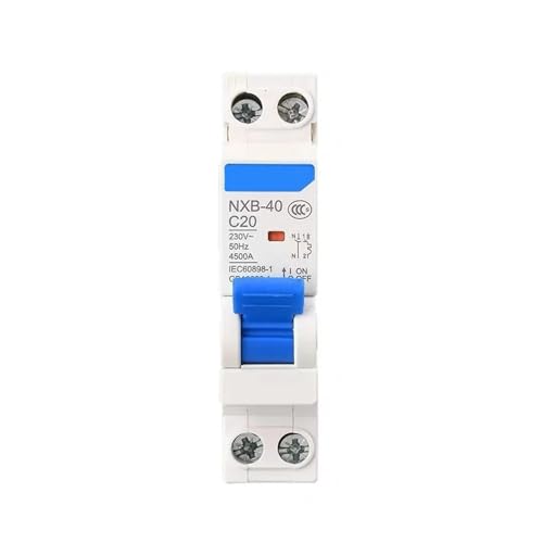 Miniatur-Fehlerstromschutzschalter MCB RCBO 1P+N NXB-40 NXBLE-40 Ersetzen Sie DZ267-32 6A 10A 16A 20A 25A 32A 220V 50HZ(NXB-40 1P 1N(MCB),32A) von SHYEGUMUZA