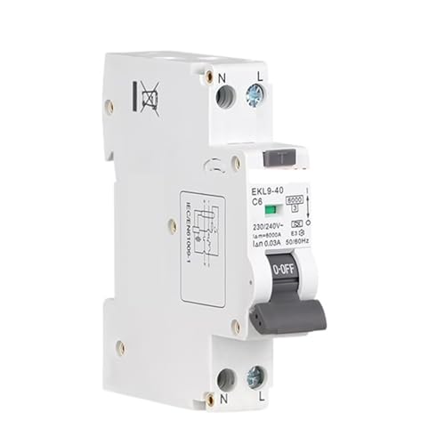RCBO Typ A Rest Automatische Circuit Breaker 6KA 2P DPN Mit Über Strom Leckage Schutz 30mA EKL9-40(40A) von SHYEGUMUZA