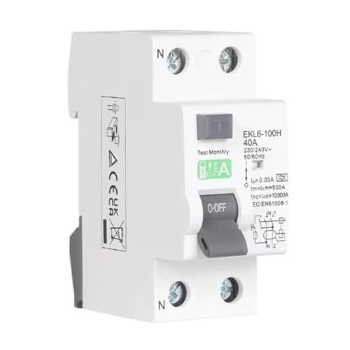 RCD 2P 4P Fehlerstromschutzschalter 30mA Elektromechanischer RCCB Typ A 25A 32A 40A 63A 80A 100A EKL6-100H(4,63A) von SHYEGUMUZA