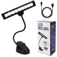 Notenpultleuchte, 3 Temperaturfarben, 9 dimmbare Beleuchtungsmodi, ideal für Klavier, DJ und Basteln, Nachttischlampe, wiederaufladbarer Akku, Notenpultleuchte, 3 Temperaturfarben, 9 dimmbare Beleuchtungsmodi, ideal für Klavier, DJ und Basteln, Nachttischlampe, wiederaufladbarer Akku, von SHYF