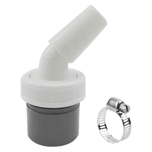Ablaufadapter für Geschirrspüler und Waschmaschine, 1,9 cm - 2,4 cm Einzelanschlussrohrgewinde, Y-Adapter für Schlauch mit Eingangsanschluss des Auslasses, 40 mm Rohr mit 2 Schlauchschellen von SHYSBV
