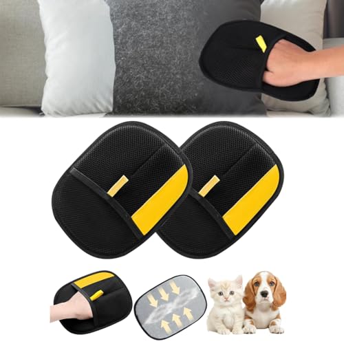 SHYSBV 2025 Upgraded Fell Magnet Handschuh - Tierhaarentferner Handschuh,Katzenhaarentferner Handschuh Static Removal Pet Hair,Wiederverwendbare Fellmagnet Handschuh für Pet Hair Remover,2 Stück von SHYSBV