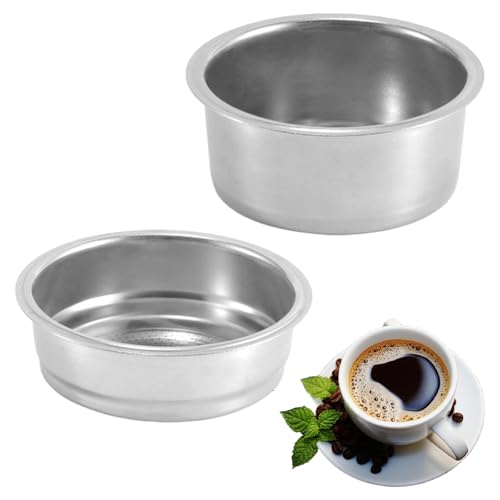 SHYSBV 51mm Sieb Kaffeesieb Espresso Sieb 2 Tassen - Einschichtiges Siebträger Wiederverwendbare Edelstahl Siebträgerfilterkorb Espresso Basket Bodenlosen Siebträger SHYSBV 51mm Sieb Kaffeesieb Espresso Sieb 2 Tassen - Einschichtiges Siebträger Wiederverwendbare Edelstahl Siebträgerfilterkorb Espresso Basket Bodenlosen Siebträger von SHYSBV
