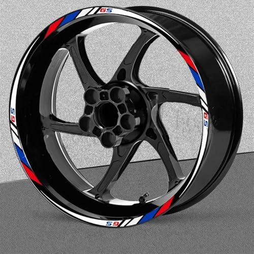 SHYYBD Felgenrandaufkleber Motorrad 19” 17”Felgenaufkleber Abziehbild Nabenstreifenband Reflektierendes Zubehör Für B&MW R1250 GS R 1200 Gs G310 GS F650GS F750GS Felgenaufkleber(Farbe 3) von SHYYBD