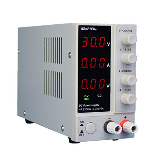 0-30V 0-6A Labornetzteil Digital Labornetzgerät Variable DC Regelbar Power Supply Netzteil 4-stelliger LED-Anzeige von SHZICMY