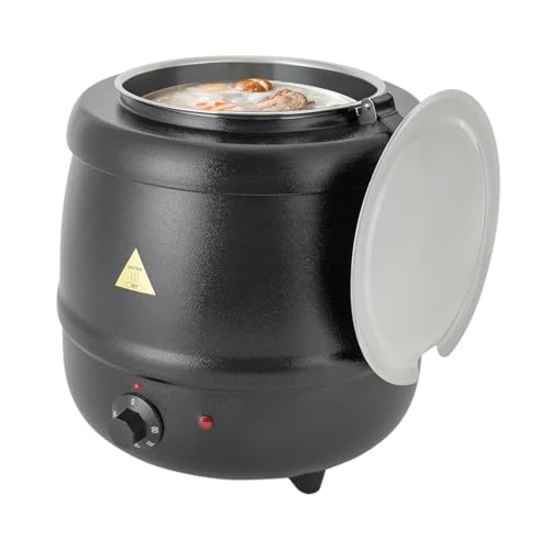 10 Liter Suppentopf Elektrisch Suppenkessel mit herausnehmbarem Edelstahl Einsatz, 35-80°C regelbar Thekentopf Gastro Suppenwärmer für Buffet Catering Gastro und Party 10 Liter Suppentopf Elektrisch Suppenkessel mit herausnehmbarem Edelstahl Einsatz, 35-80°C regelbar Thekentopf Gastro Suppenwärmer für Buffet Catering Gastro und Party von SHZICMY