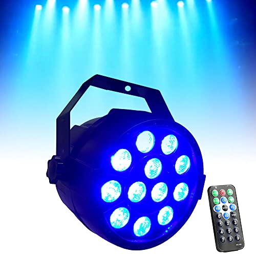 12 LED PAR RGBW Scheinwerfer DMX Discobeleuchtung Floorspot Bühnenlicht Licht für Stage DJ Party Show Bar Halloween Weihnachten von SHZICMY
