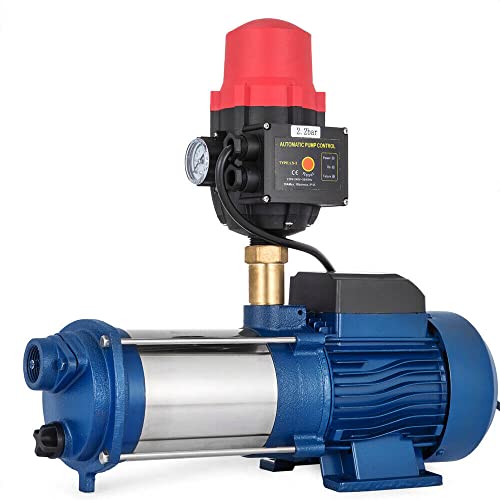 2500W Kreiselpumpe Mit Drucksch, Gartenpumpe 4000L/H 5.5 bar Hauswasserwerk centrifugal pump 220V Wasserpumpe von SHZICMY