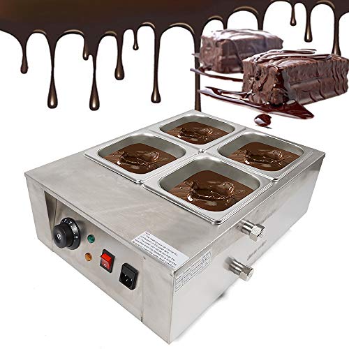 4-Gitter Schokoladenschmelzgerät ​1000W 220 V Elektrische Wasser Heizung Schokolade Schmelzer Temperiergerät für Kuvertüre Schokolade 70-80℃, von SHZICMY