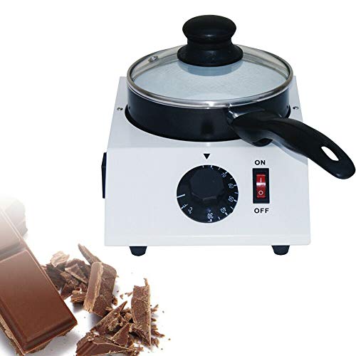 40W Schoko Schmelzmaschine Non-Stick DIY Elektrische Chocolate Pot Melting Machine mit 1 Keramik-Antihaft-Topf Können Einstellen Heiztemperatur für DIY-Schokoladenladen, Heimanwender von SHZICMY