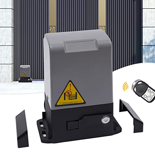 550W Schiebetorantrieb 1200 kg Toröffner Torantrieb Set mit Fernbedienung Schiebetor IP44+6m Zahnstange von SHZICMY