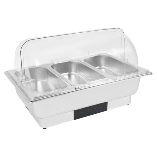 Chafing Dish Elektrische 9L Buffetwärmer 1/3 Pan Elektrisch Edelstah Speisenwärmer mit 35-90℃ Temperaturregelung und Durchsichtigem Deckel für Catering Hochzeitsfeiern Restaurants Chafing Dish Elektrische 9L Buffetwärmer 1/3 Pan Elektrisch Edelstah Speisenwärmer mit 35-90℃ Temperaturregelung und Durchsichtigem Deckel für Catering Hochzeitsfeiern Restaurants von SHZICMY