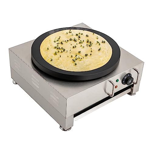 Crêpes Maker, extra große Backfläche(⌀ 40cm) mit Wender und Teigverteiler 2800W Pancake Pfanne Antihaftbeschichtet Pfannkuchen Maker von SHZICMY