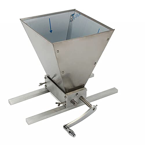 【Edelstahl Getreidemühle 】3,6 kg/min Kornmühle Schrotmühle,Heimbrauer Mühle Malzmühle für Weizen Sesam Malz Kräuter Getreide,Grain Crusher Malt Mill von SHZICMY