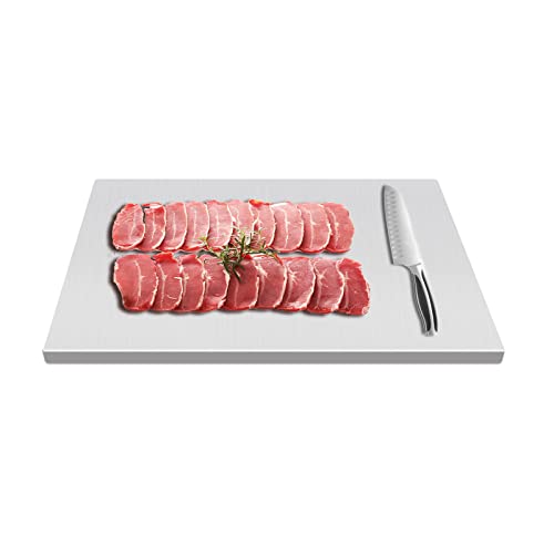 Edelstahl Schneidebrett Arbeitsplatte 50 x 70 cm, Profi Küchenarbeitsplatte, Edelstahlschneidbrett für Küche, Teigbrett zum Teig Kneten von SHZICMY