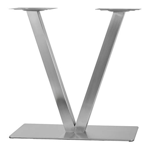 SHZICMY Edelstahl V-Form Tischgestell Tischbeine Tischkuven Tischuntergestell Tischfuß V-förmiges Tischgestell 70cm von SHZICMY