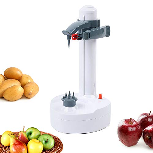 Elektrischer Obstschäler Automatische Kartoffelschäler Obst Gemüseschäler Frucht Schälmaschine Benutzt für Kartoffeln, Gurken, Äpfel, Birnen Weiß von SHZICMY