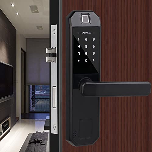 Fingerabdruck-Türschloss, Elektronisches Zutrittskontrolle Digital Schloss Passwort Door Lock Intelligentes Fingerprint Lock von SHZICMY