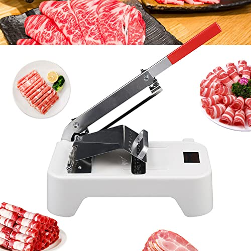 Fleischschneider Manuelle, Manueller gefrorener Fleischschneider, Edelstahl Fleisch Schneidemaschine für Rindfleisch, Speck, Mutton, Schinken von SHZICMY