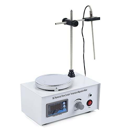 Magnetrührer mit Heizplatte 1000ML Magnetic Stirrer Heating Plate mit Digital Temperaturanzeige und Geschwindigkeitsanpassung von SHZICMY