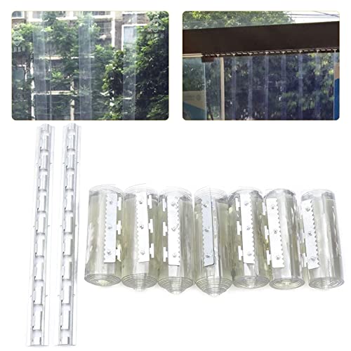 PVC-Streifenvorhang Industrie-Streifenvorhang, BxH 18x200 cm, transparent,vwetterfest, spritzwassergeschützt von SHZICMY