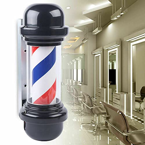 SHZICMY 20 Zoll Barbierstab Leuchtkugel Barbershop Sign Barber Pole LED Licht Drehbare & Rot Weiß Blau Streifen Rotierende Mauer Lampe von SHZICMY