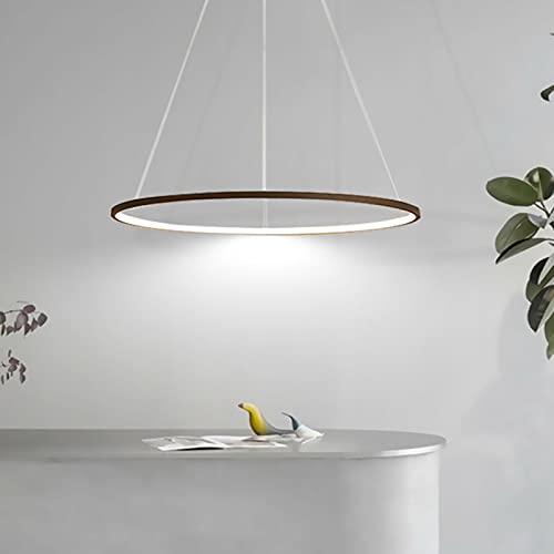 SHZICMY 34W LED Hänge-Lampe Einfache kreative Pendel-Leuchte Ring Design Küche Esszimmer Kronleuchter Deckenlampe (Kaffeefarbe) von SHZICMY